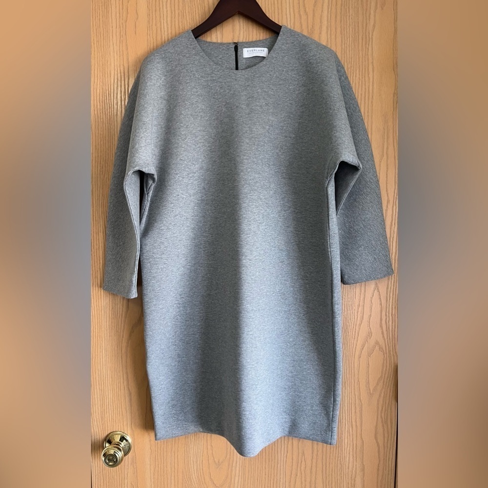 Everlane | Scuba Knit Long Sleeve Tunic Dress Gray Size Large | NWOT